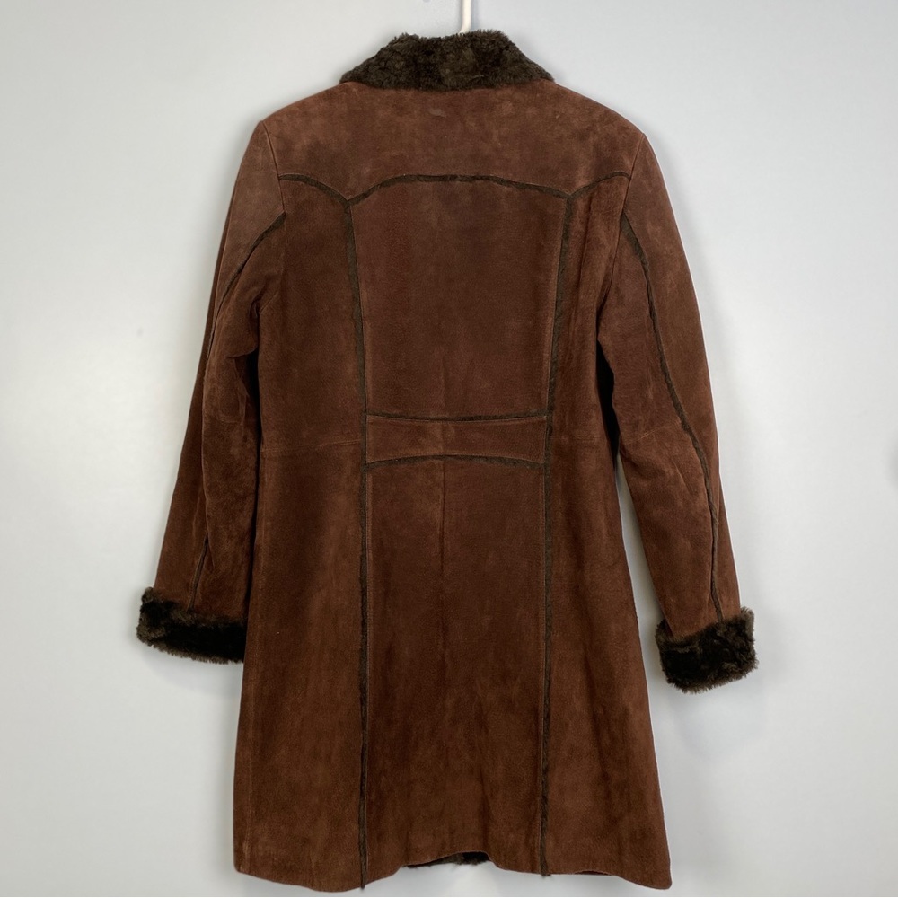 ‼️SOLD‼️Vtg Y2K Penny Lane Coat Leather Faux Fur Jacket Large L Boho Hippie 70s - Picture 11 of 13